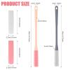 2pcs Toe Cleaning Brush, Long Handle Toe Seam Massage Brush Soft Shower Foot Scrubber Brush Lotion Applicator for Feet Cleaners Toe Gap Cleaning Foot File for Seniors Elderly Men Women view 2