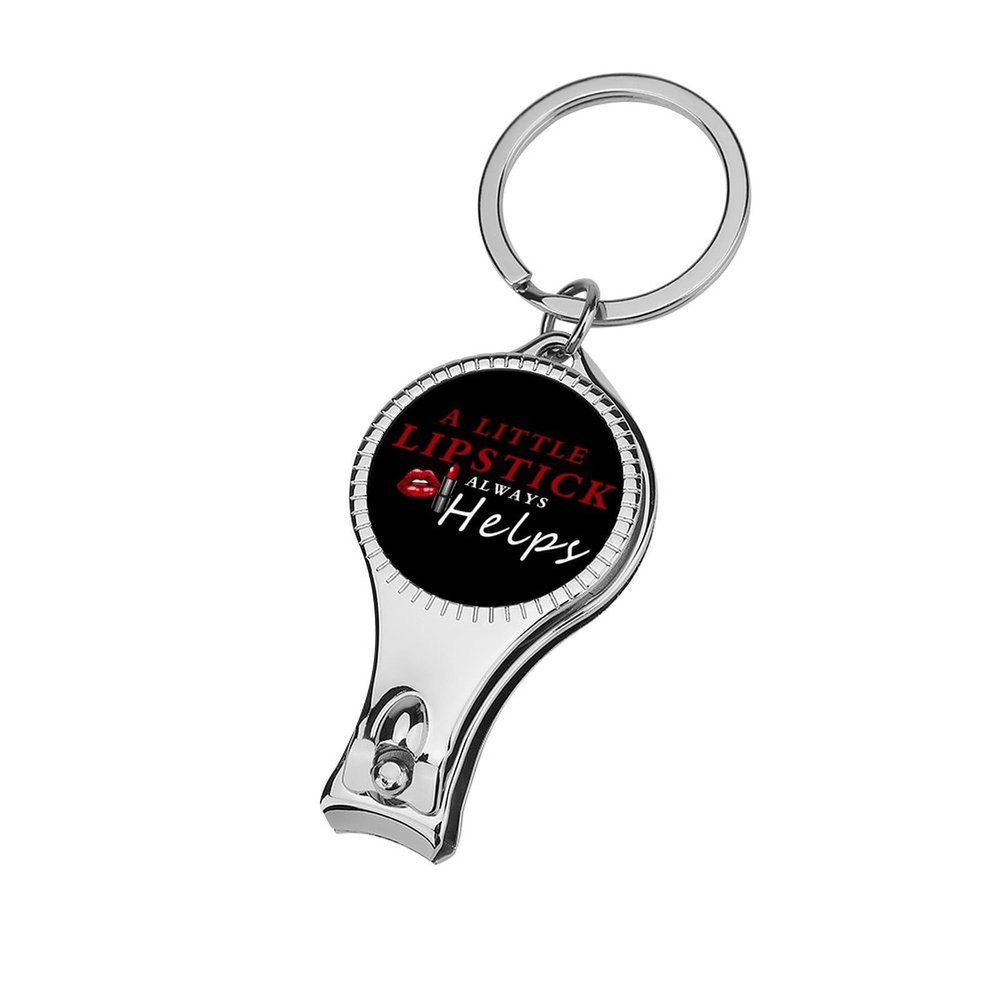 A Little Lipstick Always Helps Nail Clippers Professional Fingernail and Toenail Clipper Cutters Manicure Tools for Adults
