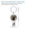 African American Black and Silver Woman Nail Clippers Professional Fingernail and Toenail Clipper Cutters Manicure Tools for Adults view 2