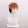 QWIFCMJF -Cosplay Wig on Tn Jean Kirstein Cosplay Wig Spiky Brown Wig Short Heat Resistant Hair with Wig Cap Halloween Wig for Men view 4