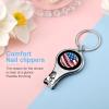 American Flag Baseball Nail Clippers Professional Fingernail and Toenail Clipper Cutters Manicure Tools for Adults view 4