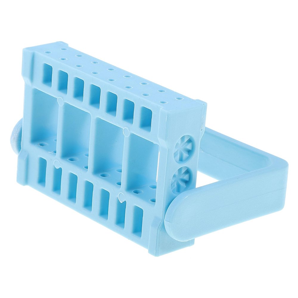 16 Hole Nail Grinding Tool Box Plastic Organizer for Salon Bits