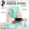 Back Scrubber for Body - 2 Pieces Authentic African Net Sponge with Knots - Exfoliating Washcloth for Afro Scrubber Seawave & Lilac - Shower Exfoliator for Women Self Care Body Loofah Bath Essentials view 2