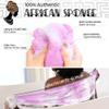 Back Scrubber for Body - 2 Pieces Authentic African Net Sponge with Knots - Exfoliating Washcloth for Afro Scrubber Seawave & Lilac - Shower Exfoliator for Women Self Care Body Loofah Bath Essentials view 3