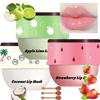 3 Pcs Bee Coconut Apple Honey Pot Lip Mask Sleeping Mask Hydrate Repair Prevent Dry Cracked Lip Exfoliator Care (Strawberry+Apple Lime) view 1