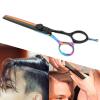 Stainless Steel Beard Scissors, 6 20cm Beard Scissors, Nose Hair Scissors with Ergonomic Handle, Professional Hairdressing Scissors for Hairdressers and Salon Staff (Thinning view 3