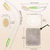 Back Scrubber Bath Brush for Shower Curved Long Handle, Foldable Handled Shower Body Brush Whith Absorbent Microfiber Bag Can Quickly Dry Your Back view 2