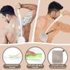 Back Scrubber Bath Brush for Shower Curved Long Handle, Foldable Handled Shower Body Brush Whith Absorbent Microfiber Bag Can Quickly Dry Your Back view 4