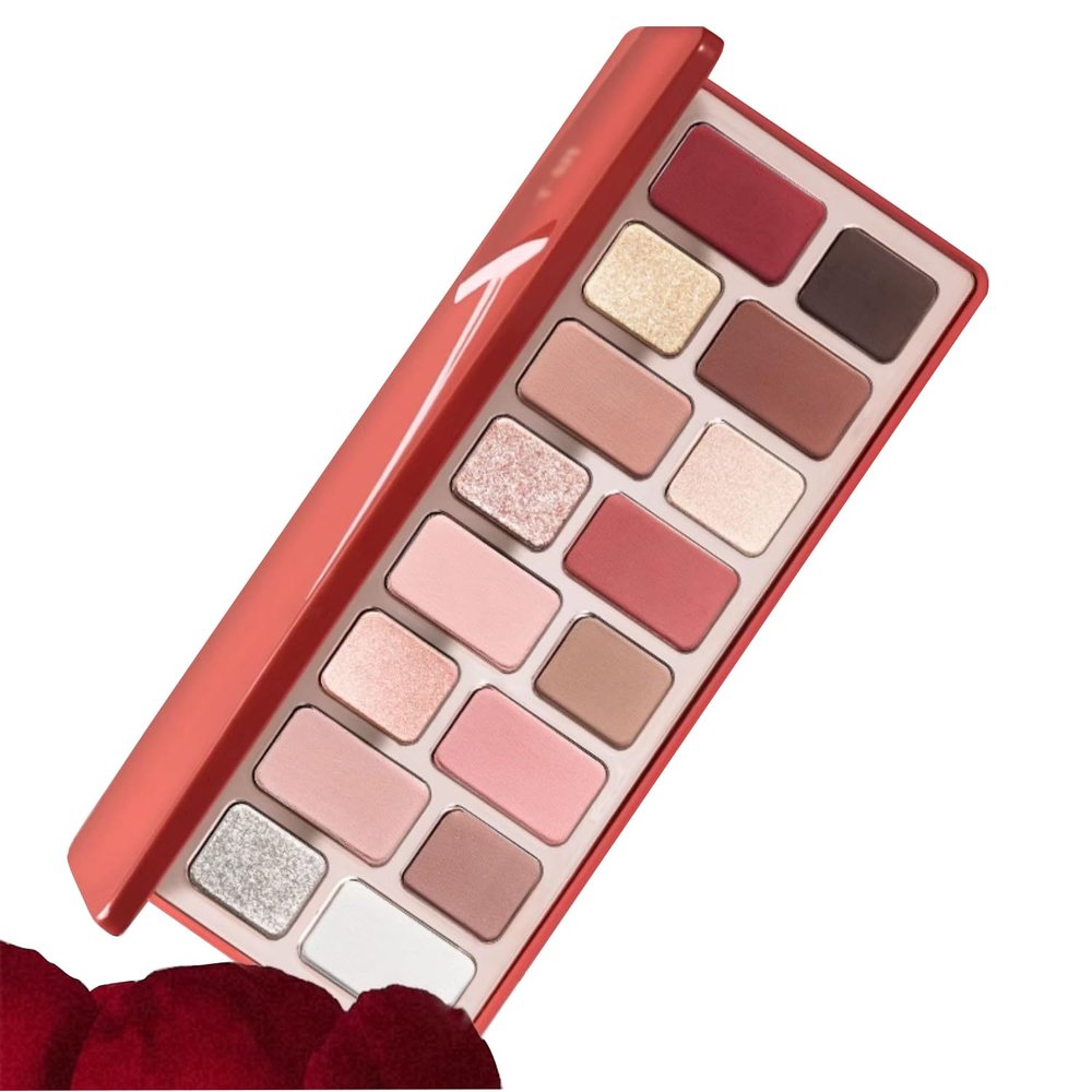 ChongTai 1PC NEW Qianyan 16 Colors Eyeshadow Palette, QianYan Eyeshadow Multichrome Shimmer Matte Facial Highlighter Eyeshadow Palette (Qingmu)