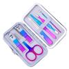 NVVVNX Nail Scissors Set Colorful Folding Stainless Steel Acne Needle Ear Spoon Nail Clipper Multi-Function Professional Manicure Tool(7 pcs) view 1