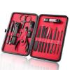 NVVVNX 8/10/15/18 Pcs Manicure Set Stainless Steel Nail Cutter Pedicure Kit Nail Clipper Set Nail File Scissor Manicure Beauty Tool Kit(Red 18Pcs) view 1