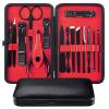 NVVVNX 8/10/15/18 Pcs Manicure Set Stainless Steel Nail Cutter Pedicure Kit Nail Clipper Set Nail File Scissor Manicure Beauty Tool Kit(Red 18Pcs) view 2