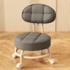 UHRLGHS Stool Saddle Stool Small Stool Low Rolling Stool Roller Stool with Wheels and Back Support Short Roller Seat Chair 360 Rotating (C One Size) view 1