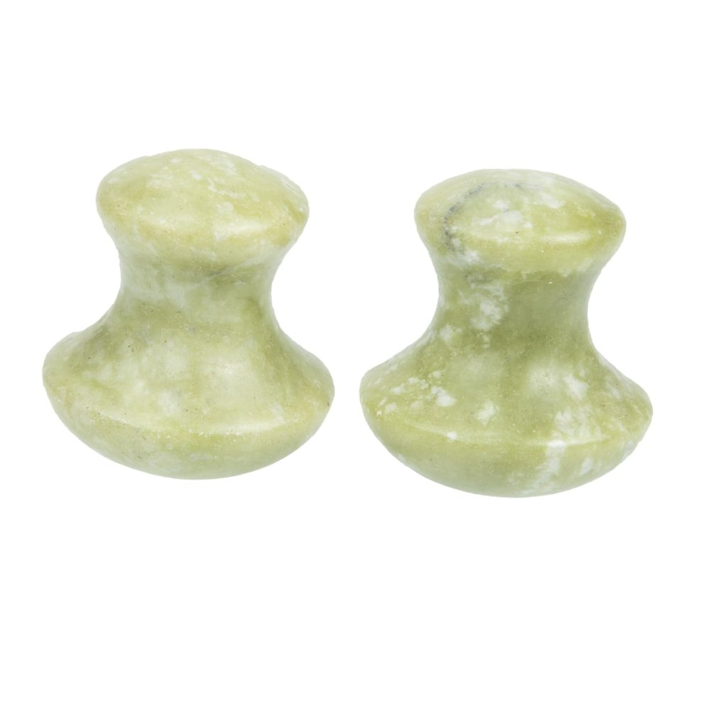 MUSISALY 2pcs Mushroom-shape Facial Roller Gua Tool for Face Massage Natural Rose Quartz for Wrinkle Prevention Relaxation Massage for Neck Shoulders