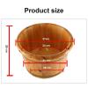 Foot Basin Wooden Bucket Household Sauna Bucket Solid Wood Natural,Wood Foot Tub Relax Pedicure Foot Bath,Household Wooden Bucket, Durable,Drop- (Wood Color) Foot Bath view 3