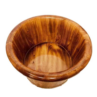 Foot Baths Wood Bucket,Fatigue Relieving,Durable,Drop,Insulation to Promote Blood Circulation,Household Wooden Bucket, Durable,Foot Bath, Spa, Sauna,(Carbonized Color)