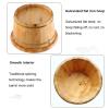 Foot Baths Wood Bucket,Fatigue Relieving,Durable,Drop,Insulation to Promote Blood Circulation,Household Wooden Bucket, Durable,Foot Bath, Spa, Sauna,(Carbonized Color) view 4