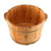 Bucket Foot Baths Wood,Steel Hoop Leak Proof Heavy Duty Fatigue Relieving Foot Soaking Tub for Foot Bath,Household Foot Soaking Bath Basin, Foot Bath, Spa, Sauna,with Handle view 1