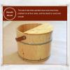 Foot Tub Wooden Foot Basin Solid,with Handle Natural Thicken Foot Basin,Household Wooden Bucket, Durable,Drop- (Wood Color) Foot Bath view 4