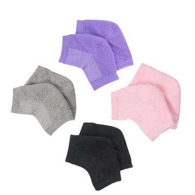 ADOCARN 4pairs Moisturizing Gel Socks for Ankle Comfort Fit Breathable Socks Gel Heel Support