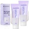 JASSINS 2PCS Body Glitter, 100ml White Face Glitter for Women Girls Kids, Glitter Gel Makeup Tween Gifts, Singer Concerts Festival Rave Accessories, Chunky Mermaid Sequins Glitter view 1