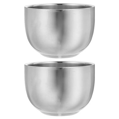 Beaupretty 2pcs Stainless Steel Shaving Soap Foaming Bowl Double Layer Lathering Dish for Men Shaving Container for Home and Travel Metal Design for Enhanced