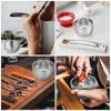 Beaupretty 2pcs Stainless Steel Shaving Soap Foaming Bowl Double Layer Lathering Dish for Men Shaving Container for Home and Travel Metal Design for Enhanced view 3