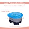 400 PCS Disposable Pedicure Spa Chair Liners  Durable Blue Elastic Foot Bath Bags for Salon Tubs and Foot Massage Treatments view 2