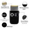 Shaver Hair Cleaning Shave Shaper Foil Electric Shaver Head Shaving Machine Rotary Motor Electric Razor for Men(Black with Box) view 2