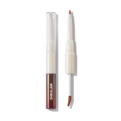 SHEGLAM 2-In-1 Lip Rules Liner & Gloss Pen Long Lasting Plumping Perfect Lip Combo Makeup Set-By The Book