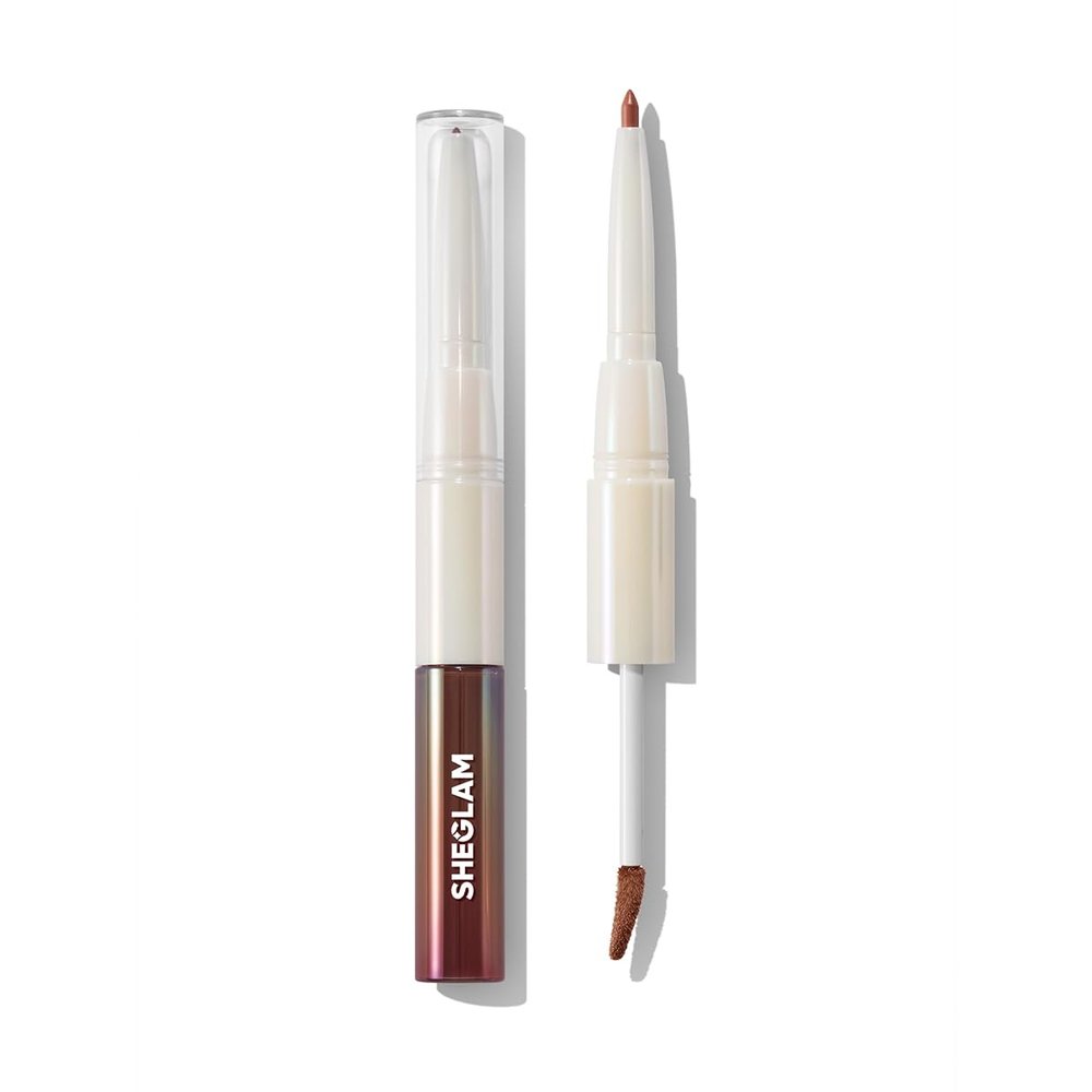 SHEGLAM 2-In-1 Lip Rules Liner & Gloss Pen Long Lasting Plumping Perfect Lip Combo Makeup Set-By The Book