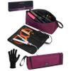 2-in-1 Hot Hair Tools Travel Bag, Removable Heat-Resistant Silicone Mat, Clear Pockets for Accessories, Protects Surfaces from Burns, Ideal for Curling & Flat Irons, Includes Heat-Resistant Glove view 1