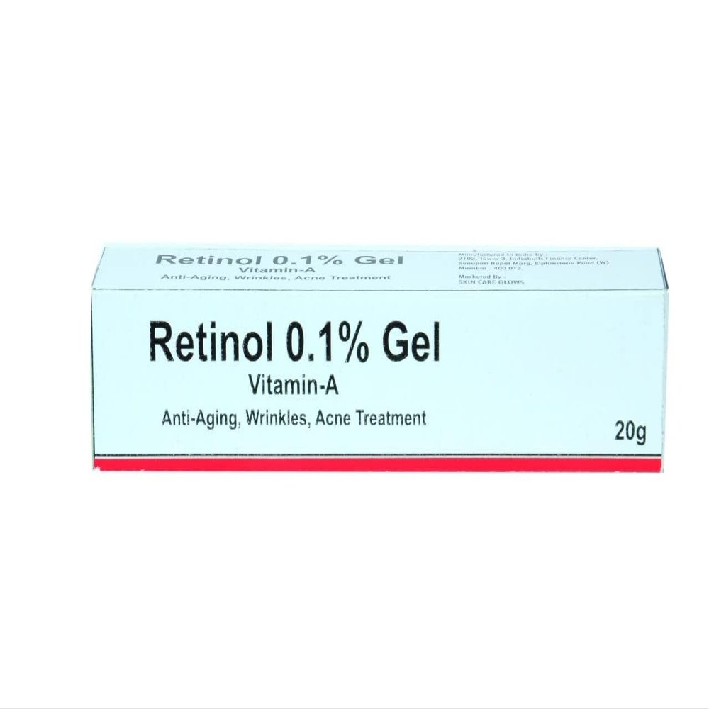 Retinol Gel 0.1 Vitamin A Repairs Fine Lines & Wrinkles, Scar Treatment, Age and Sun Spots, Anti-Aging Formula, 20 Grams