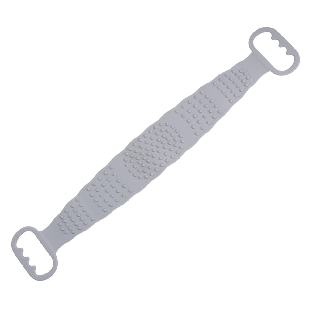 ADOCARN Long Strip Exfoliating Bath Shower Loofah Back Scrubber Silicone Body Scrubber Tool Grey Random Style