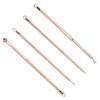 Pimple Popper Tool Kit-4 Pcs Acne Needle Tools Set- Blackhead Comedone Whitehead Popping Remover Tool for Nose Face Skin Blemish Extractor Tool - Rose Gold view 1