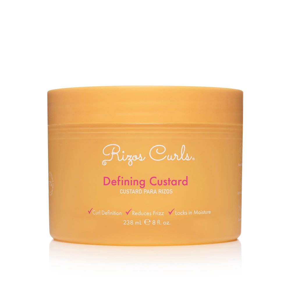 Rizos Curls Defining Custard  Long Hold, Shine & Frizz Control  Defines & Moisturize All Curl Types: Wavy, Curly, Coily 1a4c  Sulfate & Paraben Free