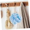 ADOCARN Lace Mesh Bath Ball Exfoliating Shower Sponge for Men and Women Durable Sky-Blue Bath Scrubber for Gentle Cleansing and Skin Care for Home Use view 4