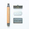 Chinchilla Beech Wood Safety Razor with Replacement Handle and Jute Bag, Sustainable Wet Razor for Men and Women, Zero Waste & Plastic-Free view 1