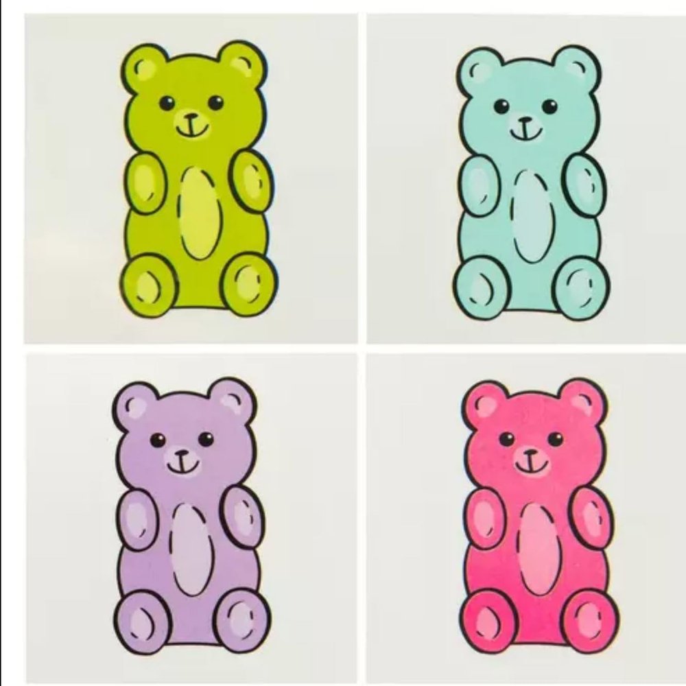 Gummy Bear Tattoos | 24 Pc | Temporary