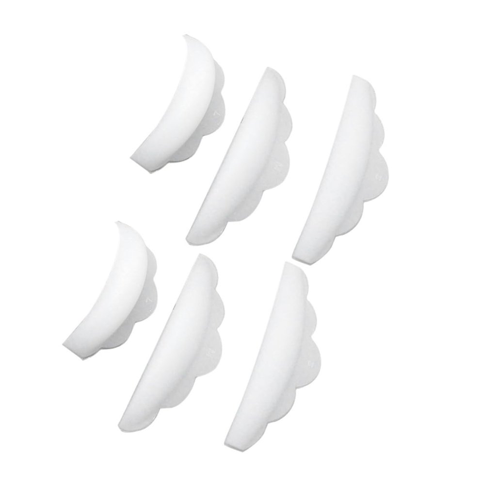 ADOCARN 6pcs Silicone Eyelash Perming Curler Shield Pads Size S for Lash Extension Kits Suitable for Makeup Artists and DIY Users
