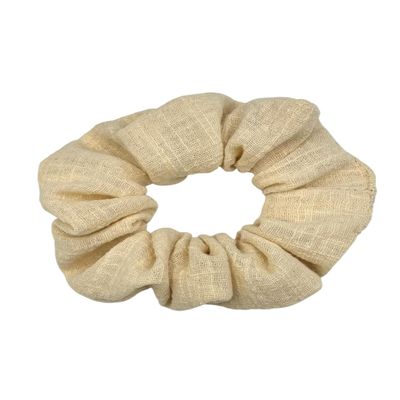 100% Cotton scrunchies, Double Gauze, Hair Accessories, Hair Ties (Cream)