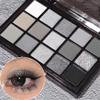 FMURY 15 Color Eye Shadow Palette Smoky Palette Matte Eye Shadow Pearl Matte Silver Grey Eye Cosmetics view 4