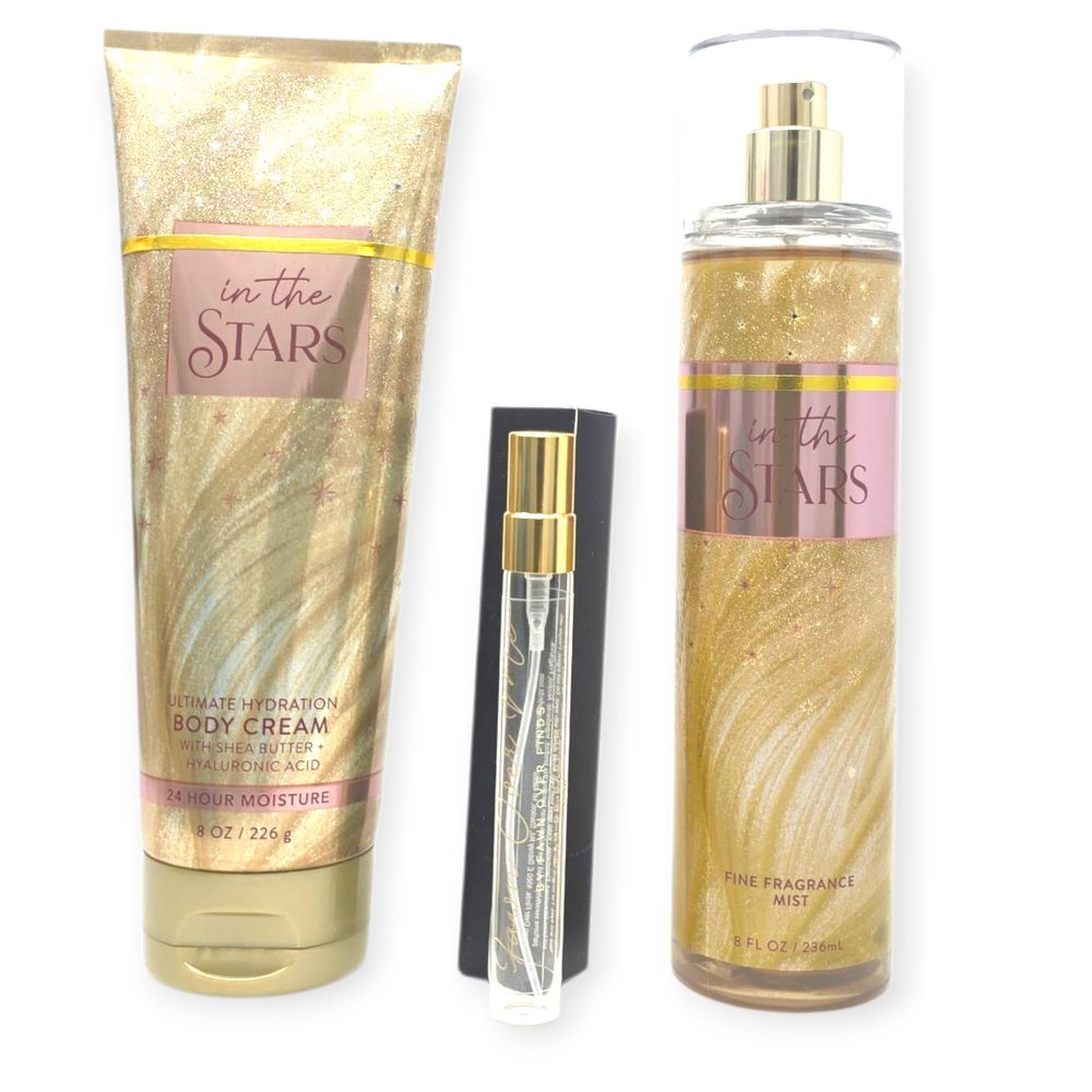 Bath and Body Cream and Mist Set with Fawn Over Me Travel Perfume (Dream Bright)