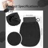 2 Pcs-Holder self Draining Soap+4 Pcs Exfoliating Gloves Korean Scrubber for Women Bath Shower Spa Holder with Suction Cup Creative soap Box, for Bathroom view 3