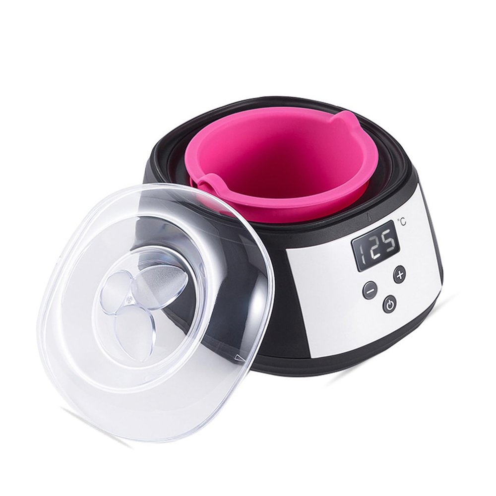 Electric Non-Stick Candle Wax Melter Pot,Smart Wax Melting Machine,Portable Electric Wax Heater,LED Screen Displays Temperature,500 ml Large Capacity,for Hair Removal and Wax Melting(Color:Black)