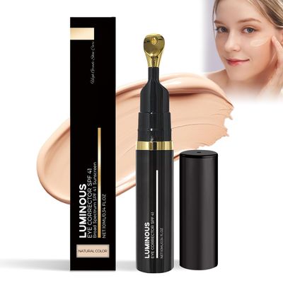 Luminous Eye Corrector SPF 41, Under Eye Color Corrector for Dark Circles, Anti-Aging Tinted Eye Cream, Hydrating Eye Serum with Peach Undertone (Natural Color, 1PCS)