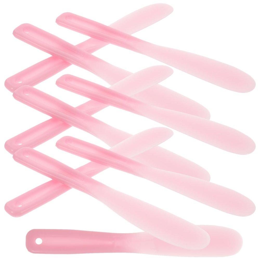 CANIGHT 10pcs Silicone Makeup Spatulas Versatile Mixing Tools for Face Lipsticks and Cosmetics Smooth Surface for Easy Cleaning for Beauty Salons and Makeup Professionals