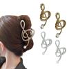 2025 Treble Clef Hair Clip, Music Note G Clef Unique Design Claw Clip for Thick or Thin Hair Look Accessories (4 Pcs C,One Size) view 1