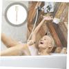 ADOCARN Long Wooden Handle Loofah Back Rub Brush Natural Exfoliating Bath Brush Body Scrubber for Shower and Bath view 3