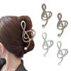 2025 Treble Clef Hair Clip, Music Note G Clef Unique Design Claw Clip for Thick or Thin Hair Look Accessories (4 Pcs E,One Size) view 1